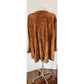 Vintage 90s Brown Suede Swing Jacket Paisley Print Giotti Firenze