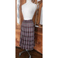Vintage 70s PENDLETON Plaid Midi Skirt Pleated Wool Anderson Tartan Red