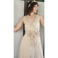 Vintage 2000s Fendi Dress Silk Chiffon Wrap Evening Gown Cream NWT Bergdorf Goodman