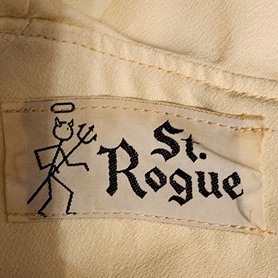 Vintage 60s Cream Mini Dress Ruffled Collar St Rogue