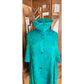 Vintage 60s Swing Coat Short Cape Style Jacket Blue Floral Brocade