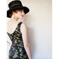 Vintage 1960s Cocktail Dress Black Gold Floral Beaded Brocade Sleeveless Wiggle Party Dress Ornate S