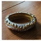 Vintage 1970s Jomaz Bracelet Joseph Mazer Sculptural Brutalist Two Tone Gilt Clamper Bangle