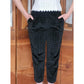 Vintage 60s Black Velvet Pants Ankle Length w/Pockets XS