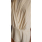 Vintage 80s Anne Klein II Silk Wrap Blouse Cream Silk / M - L