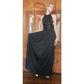 Vintage 70s Donald Brooks Eveing Dress Black Silk Jersey Halter Maxi Gown