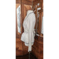 Vintage 1990s Sheer White Blazer w/Black Trim Sash Tie Belt