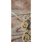 Vintage 1970s Gold Necklace Spiral Disc Cascade Ancient Greek Style