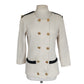 Vintage 90s Military Jacket Cream Knit Gold Buttons Necessary Objects