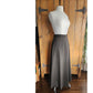 Vintage 90s Laura Ashley Long Skirt Brown Wool