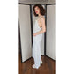 Vintage 70s Jumpsuit in White Cotton Big Pockets