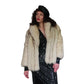 Vintage 70s Silver Fox Fur Jacket Large Collar
