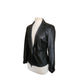 Vintage 1990s Caché Leather Blazer Tailored Lambskin Single Button