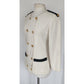 Vintage 90s Military Jacket Cream Knit Gold Buttons Necessary Objects