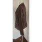 Vintage Y2K Eileen Fisher Brown Linen Jacket Raw Edge Button Down/ M