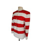 Vintage 1980s Louis Feraud Blazer Red White Stripe