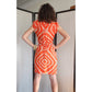 Diane Von Furstenberg Wrap Dress Orange white Tiki Swirl Pattern NWT