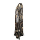 Vintage 80s Tan Chho Duster Sheer Coat Beaded Sequined Embroidered Evening Jacket Black Gold