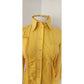 Vintage Yellow Shirt Button Down by Philosophy Alberta Ferretti w/ Crochet Trim Small