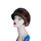Vintage 1960s Mod Hat Brown Mink Fur Tam Marshall Field Co Chicago Winter Statement