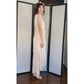 Vintage 2000s FENDI Evening Dress Sleeveless Cream Chiffon NWT