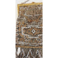 Edwardian Evening Bag Silver Gold Beading Fringe Dressy Purse
