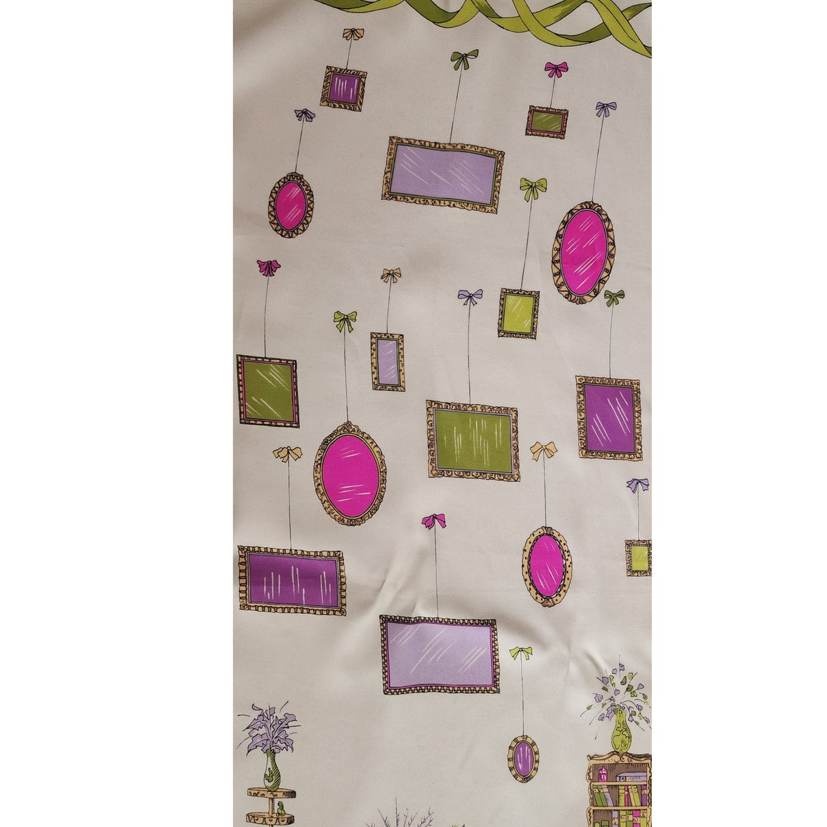 Vintage 1950s Emilio Pucci Scarf "Villa Toscana" 1957 Archival Documented Italian Interior Curtain Window Frames