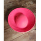 Vintage 1980s Statement Hat Red Wool High Wide Breton Upturned Brim Adolfo II