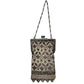 Antique Evening Bag Beaded Mesh Silver Beige 1910s Art Nouveau Mandalian Co