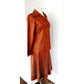 Vintage 70s Skirt Suit Brown Green Knit Voga Creations