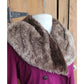 Vintage 1940s Purple Wool Princess Coat Sheared Beaver Fur Collar Double Breasted