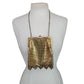 Vintage 50s Whiting & Davis Gold Mesh Bag Dressy Evening Purse Scallop Hem Art Deco Frame