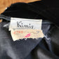 60s Black Velvet Party Dress Sleeveless by Kimie Small