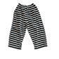 Vintage 1980s Sonia Rykiel Pants Black White Striped Velour Elastic Waist