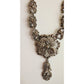 Vintage 50s Czech Necklace Rhinestones Marquisite Silver Plated