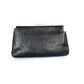 Vintage1980s Judith Leiber Bag Black Lizard w/Enamel Art Deco Panel