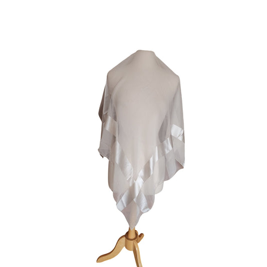 Vintage 50s Christian Dior COLIFICHETS Square Cream Silk Square Rare Museum Archive Piece