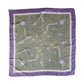 Vintage Bottega Veneta Silk Scarf Green Purple Jewelry Print