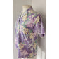 Vintage 80s Laura Ashley Blouse Purple Floral Print Shirt