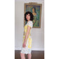 Vintage Y2K Emilio Pucci  Dress Short Sleeved Silkprint  Yellow Gray NWT