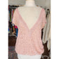 Vintage 80s Pink Knit Top White Angora Short Sleeves Signatures