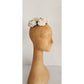 Vintage 50s Bes-Ben Hat Black w/White Platic Flowers Fascinator