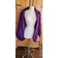 Vintage 80s Purple Sweater Cardigan Bubble Knit Oversized by Career Franklin