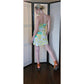 Vintage Y2K Pucci Strapless Cotton Print Dress Yellow Green Floral NWOT