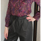 Vintage 80s Black Leather Pants Pleated High Waisted / M