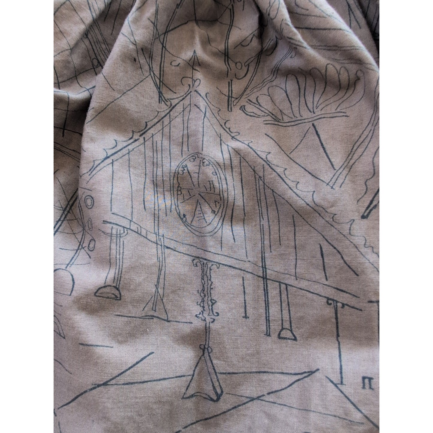 50s Rockabilly Skirt Novelty Cotton Print Circus Folk by Betty Sue