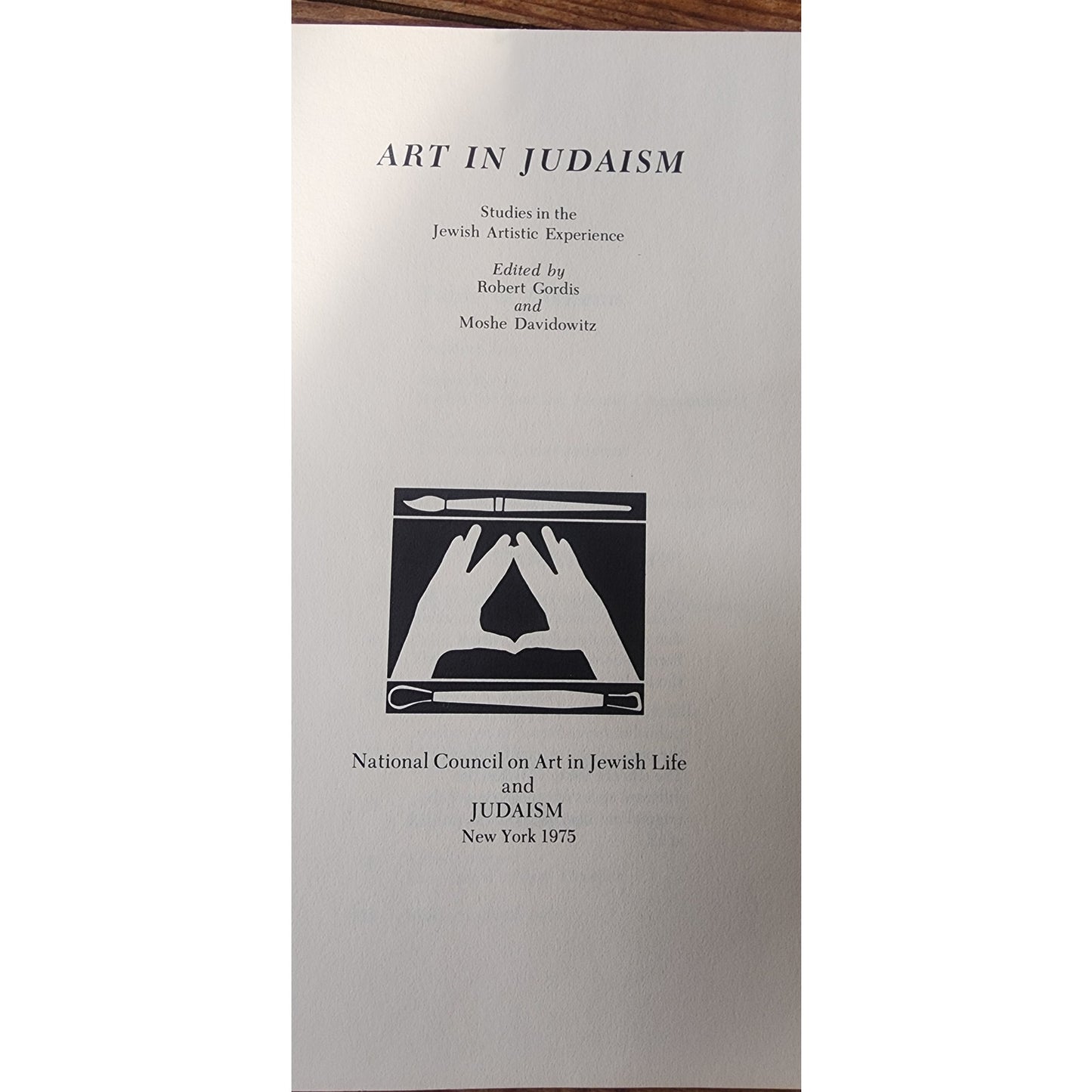 Rare Vintage Book Art in Judaism HC Gordis Davidowitz NY 1975 First Edition Very Clean