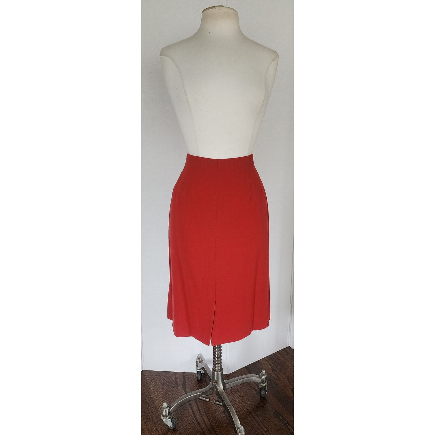 Vintage 1990s Armani Black Label Rust Red Skirt Suit IT 50