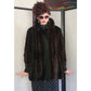 70s Brown Mink Fur Jacket w/Black Suede Panels Lacritz & Picus