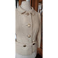 Vintage 60s Marshall Field & Company Cream Wool Peplum Jacket